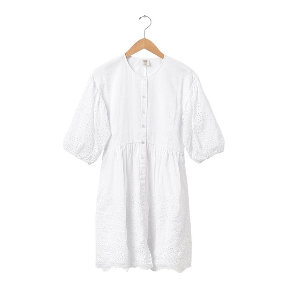 Matilda Jane White Eyelet Button-Front Dress - Picture 16 of 16